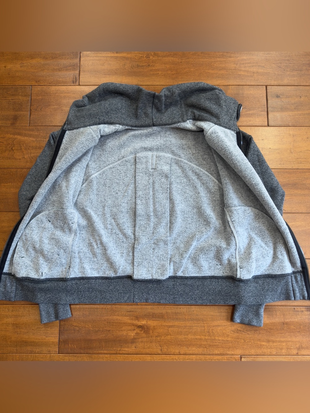 Lululemon Scuba Oversized Funnel Neck Full Zip Jacket Grey Heathered Size S - Picture 7 of 15